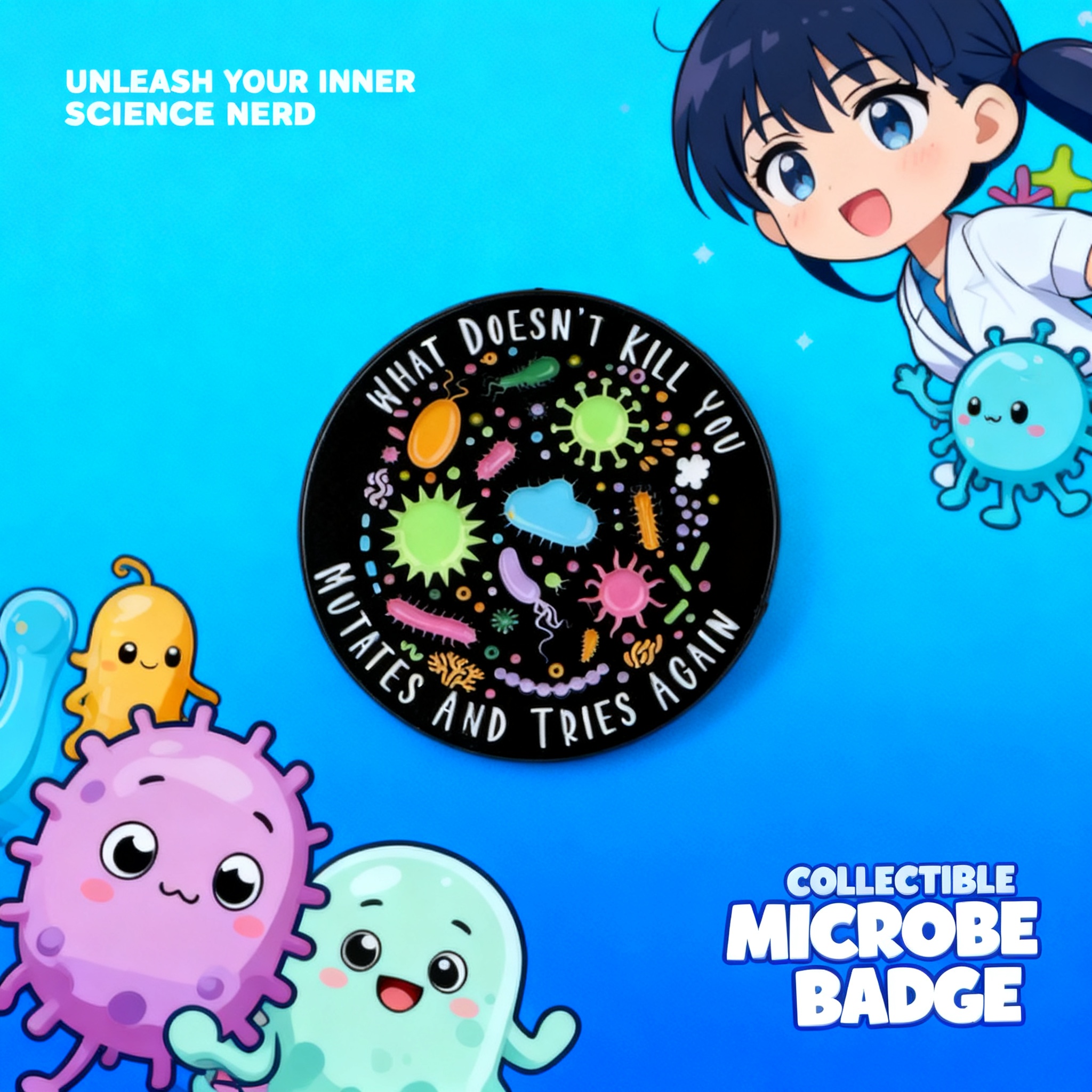 Bacterial Enamel Pin Nurse Doc - Science Toys incelemesi ve fiyatı